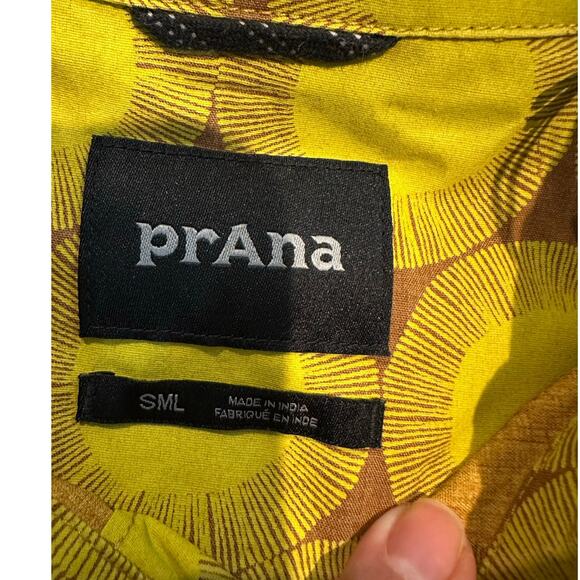 prAna Men's Roots Studio Organic Cotton Blend Button Down Shirt Size Small NWT - Picture 3 of 9